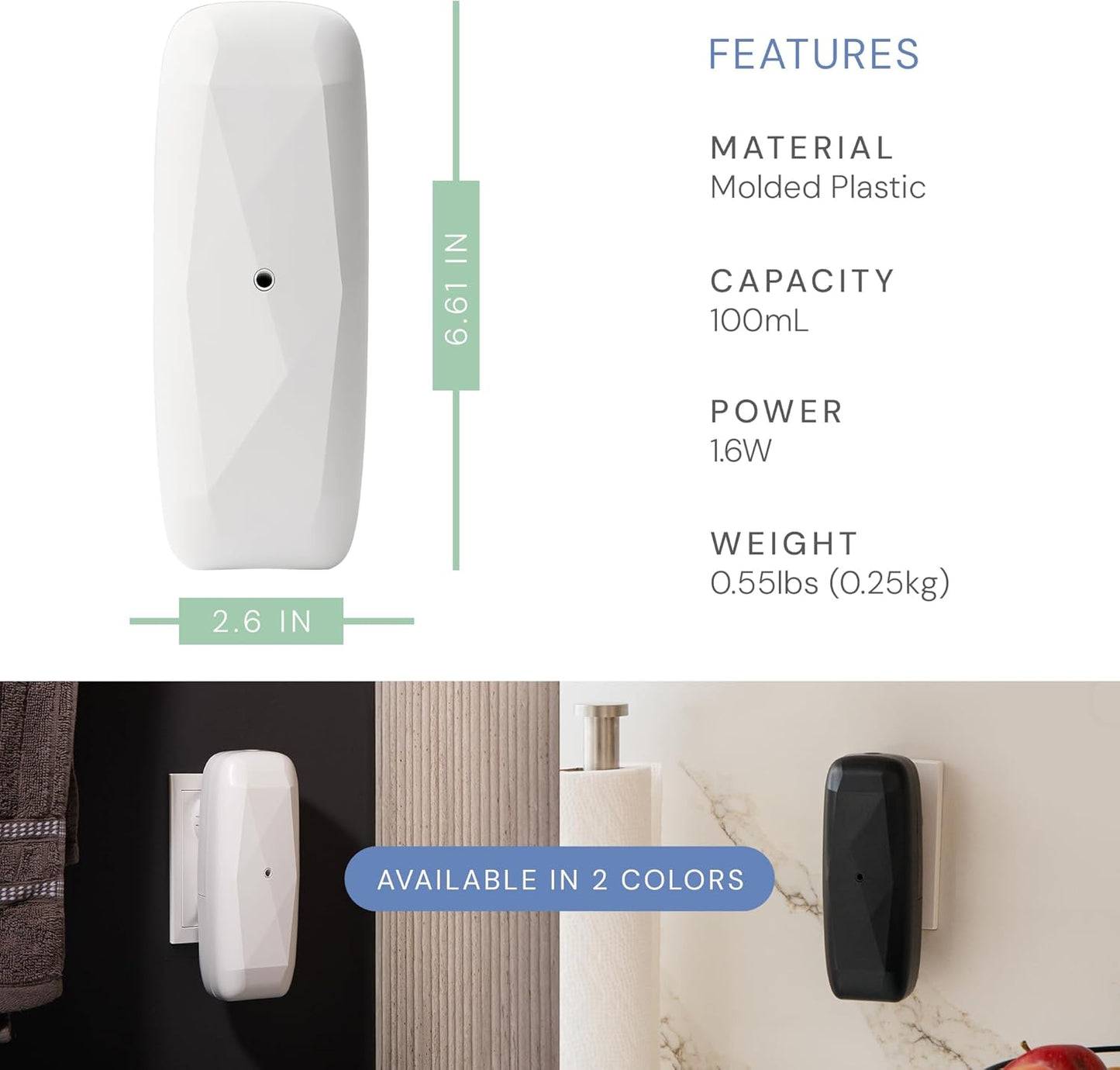 Air Esscentials The Diamond, Smart Scent Air Machine for Home & Office, Waterless Fragrance Oil Diffuser, Aromatherapy Diffuser with Oils & Bluetooth Control, Covers 500+ Sq. Ft., White