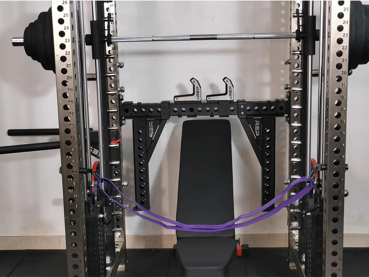 HUVIOVED Power Cage Squat Rack Home Gym Accessories/Squat Rack for Home Gym Fitness Equipment Accessory, Fits on 3X3 Rack Attachments with 1" Hole