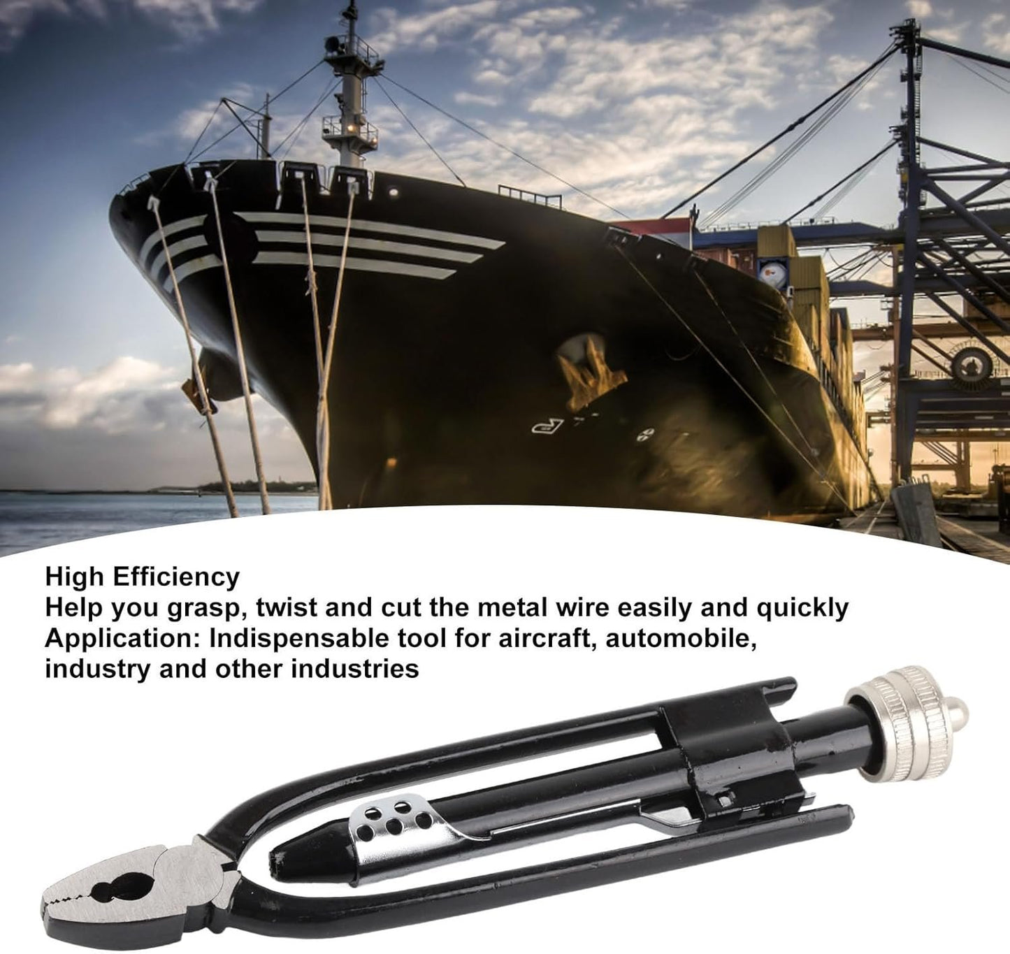 21cm/8.3in Safety Wire Twist Pliers with Wire,Steel Alloy Wire Twisting Tool Lock Wire Pliers with Spring Return and Heavy Duty Locking Jaws for Aircraft Machinery Vehicles