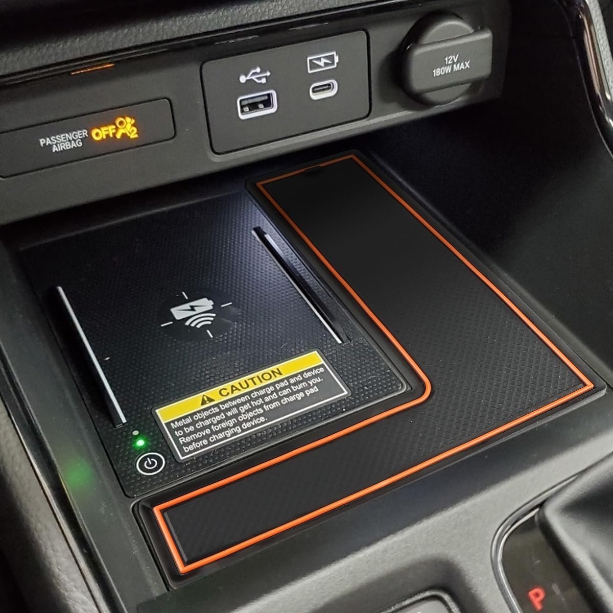 Auovo Anti-Dust Mats Compatible with Honda CRV CR-V 2023 2024 Door Slot Pad Car Interior Automotive Accessories Center Console Liners Cup Holder Liners(17PCS/Set) (Orange) (Updated),(TP-CRV23)