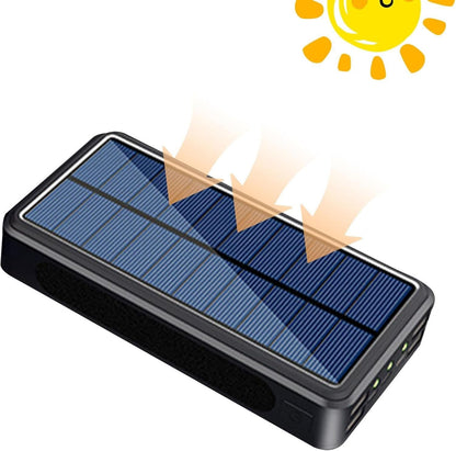 Solar Power Bank - 30000mAh Phone Charger | Large Capacity LED Camping Light, USB emergencyy Survival Sunlight Lantern Travel Lightening Tool for Outdoor Picnic Camping Surviving