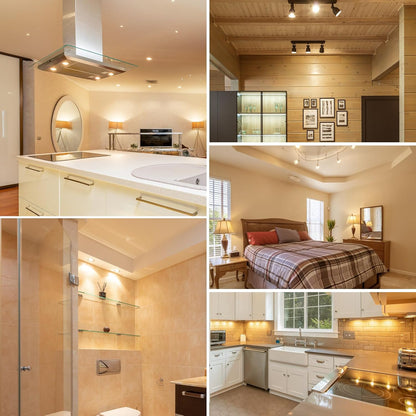 DiCUNO E27 LED Spotlight 6W, PAR16 LED Reflector Bulbs, Warm White 2700K, 50W Halogen Replacement, 500LM, CRI 90, Short Neck Light Bulb for Recessed Light, Non-dimmable, 60° Beam Angle, Pack of 6