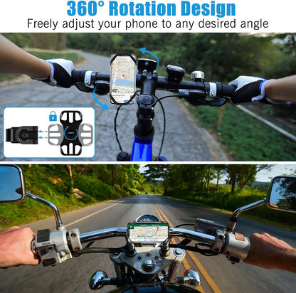 MOSUO Mobile Phone Holder, Smartphone Holder for Bike, Handlebar MTB Universal 360° Rotatable Phone Holder for Motorcycles, Bicycles and Electronic Devices for 4.5 Inches-7.0 Inches iPhone