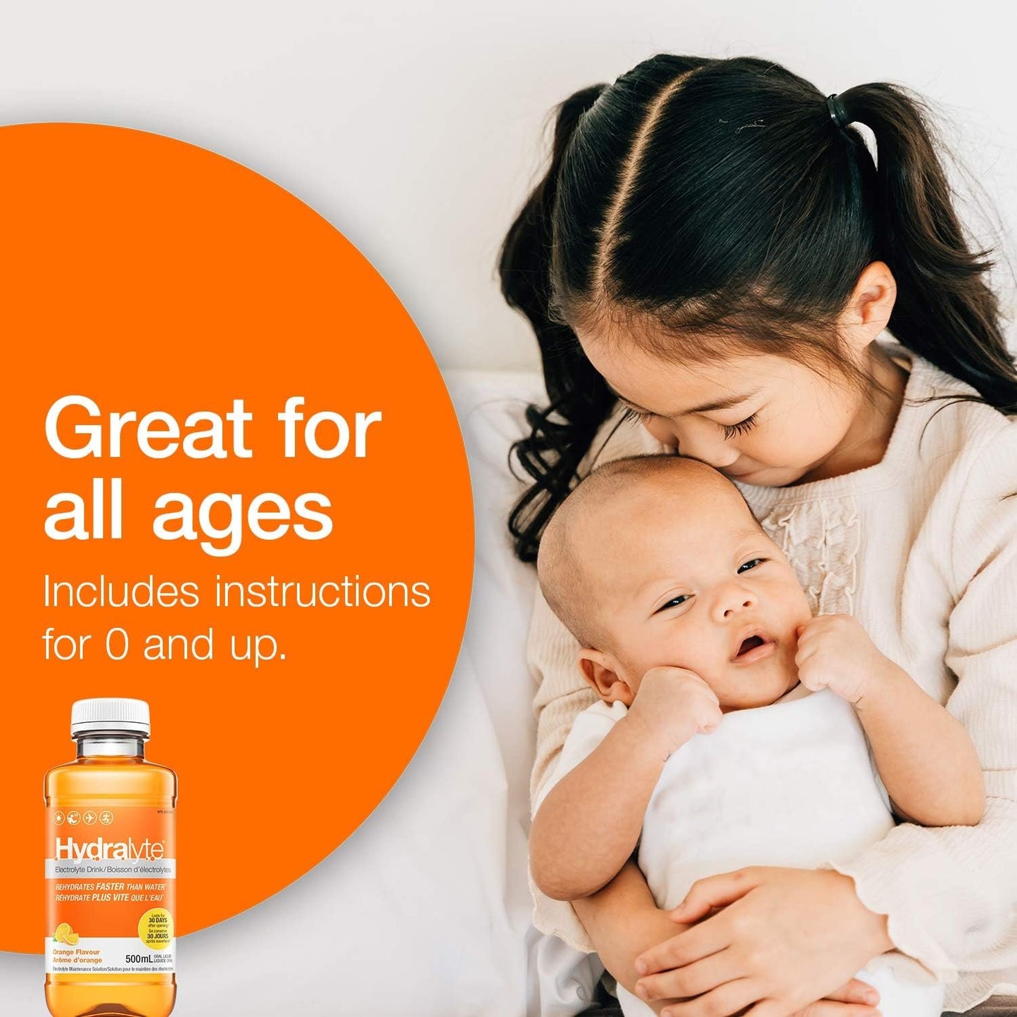 Hydralyte Electrolyte Solution, Orange, 500mL