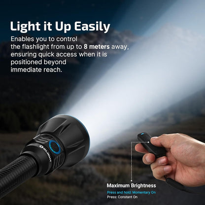 OLIGHT Javelot Turbo 2 Rechargeable Tactical Flashlight, 1800 Lumens Long Beam Flashlight with Max. 4921ft Throw, Powerful LED Flash Light for Hunting, Search and Rescue (Black)