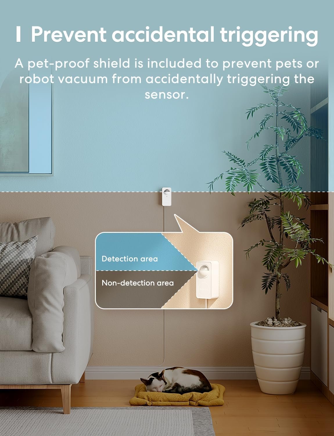meross Smart Presence Sensor, Matter Motion Detector with Light Sensor for Home Automation and Security, Pet Friendly, Compatible with Alexa, Google, Apple HomeKit, 2.4GHz Wi-Fi Only