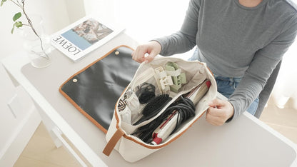Hair Tools Travel Bag with Heat Resistant Mat, Large Hot Tool Organizer Bag, Curling Iron/Flat Iron Travel Case, Carrying Case for Hair Styling Tools, Travel Must Haves, Travel Essentials for Women