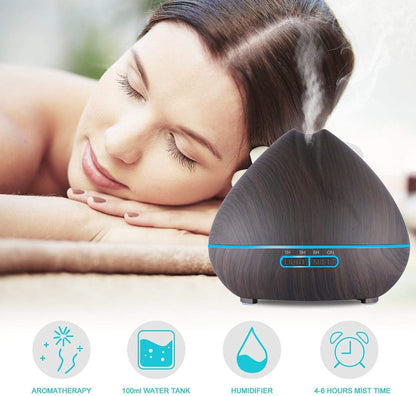Aroma Diffuser Ultrasonic Air Humidifier with Remote Control 7 Colors Led Lights for Home
