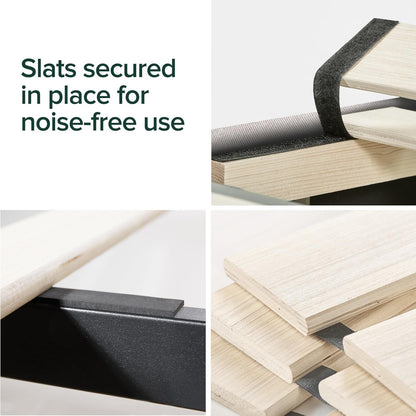 Zinus Dachelle Upholstered Platform Bed Frame / Mattress Foundation / Wood Slat Support / No Box Spring Needed / Easy Assembly, Full