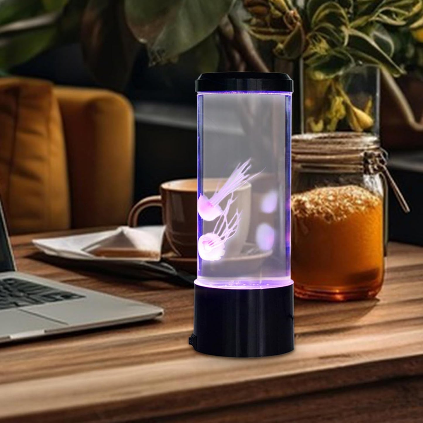Jellyfish Mood Lamp - Silent Jellyfish Ambience Light,Color Changing Effects Table Mood Jellyfish Lamp, Desk Lamps with Remote Control for Children Bedroom