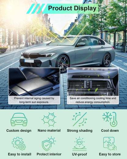 GAFAT Compatible with BMW 3 Series G20 G21 i3 G28 / 4 Series G22 i4 G26 2019-2024 2025 Interior Windshield Sun Shade Sun Shade Cooling UV Protection 3 Series Accessories