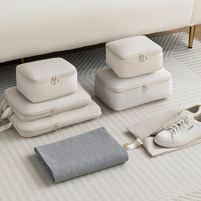 6Pcs Convenient Luggage Organizers Set Practical Nylon Packing Cubes Bags Efficient Luggage Organization Pouches