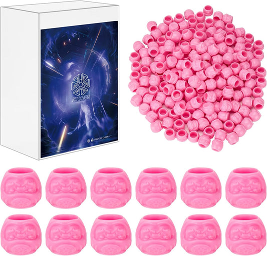 ATOMUS 200 Pieces Pink Disposable Tattoo Ink Cups Pigment Caps Tattoo Permanent Makeup Container Cap for Holding Tattoo Ink Accessories