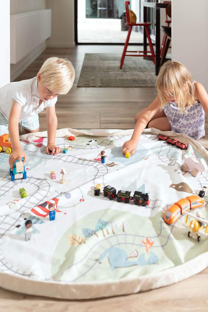 Play And Go Toy Storage Bag - Train - 140cm Toy Storage Bag