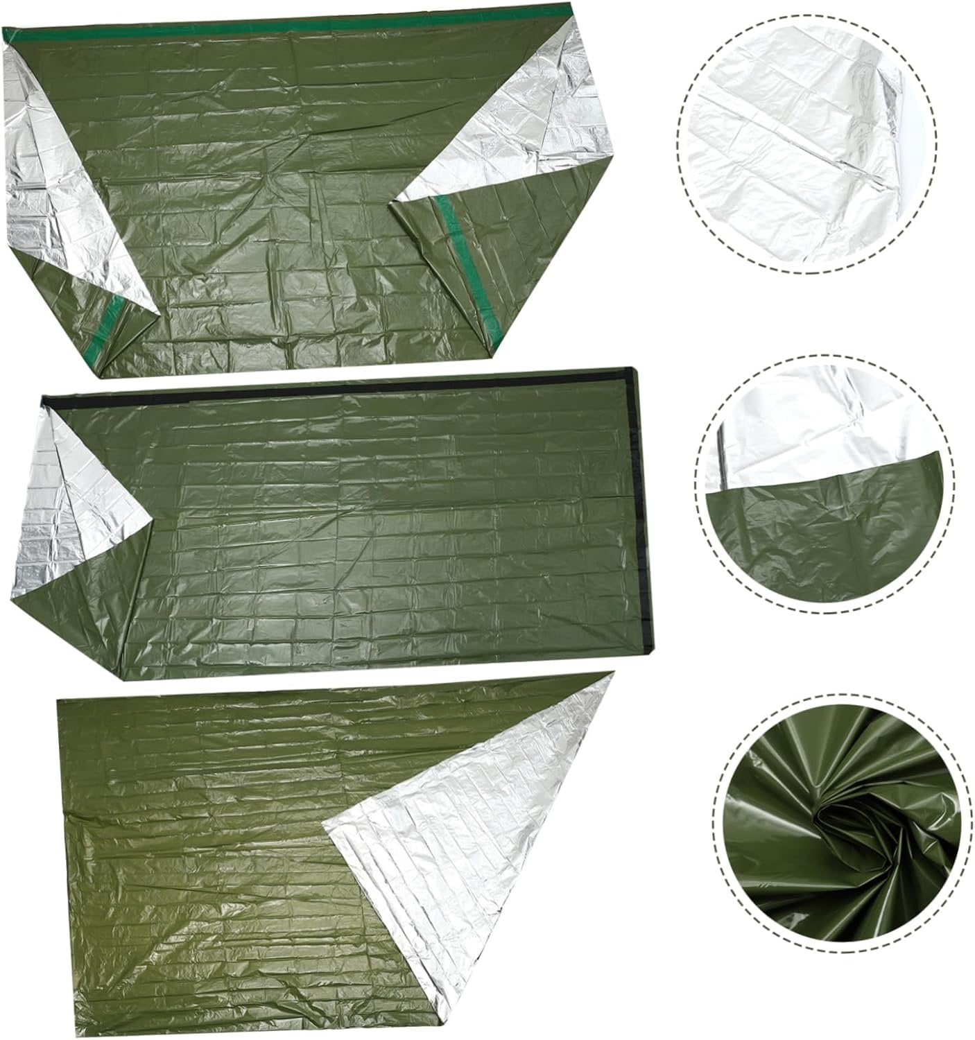 Emergency Tent Set Outdoor Camping Tent Sleeping Pouch Emergency Sleeping Bag Camping Tents Camping Sleeping Blanket Travel Pe Tear-Resistant Material Blanket Insulation