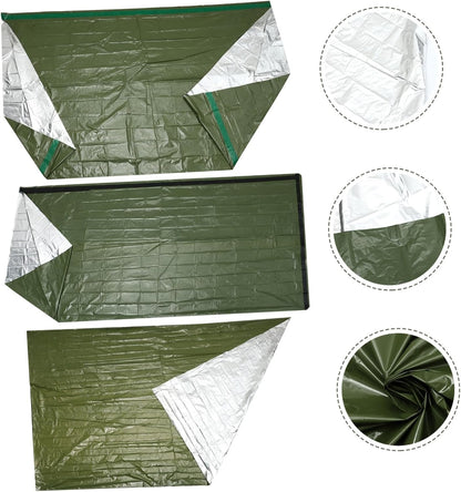 Emergency Tent Set Outdoor Camping Tent Sleeping Pouch Emergency Sleeping Bag Camping Tents Camping Sleeping Blanket Travel Pe Tear-Resistant Material Blanket Insulation