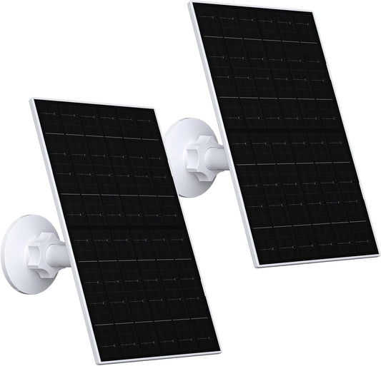VUEBEE 7W USB C Solar Panel for Security Camera, Solar Charger Compatible with Eufycam 2C/2C Pro/2/2 Pro/E20/E40/E, with Micro USB Connector (2 Pack)