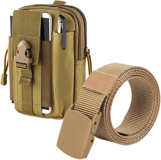 Hiking Fanny Pack, Outdoor Waist Belt Bag, Phone Case Wallet Pouch, Large Capacity Oxford, 6.89x4.72x2.36 inches Belt Gadget Pocket for Smartphone Tools Travel Accessories Gear