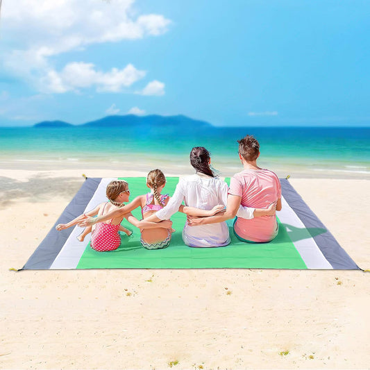 Sand Free Beach Blanket, Extra Large Waterproof Beach Mat-Lightweight Quick Drying Heat Resistant Outdoor Picnic mat for Travel, Camping, Hiking and Music Festivals
