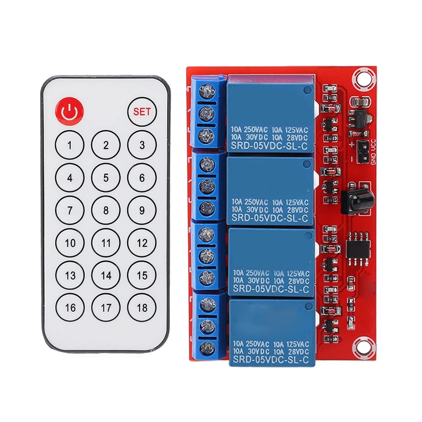 4 Channel Relay Module Infrared Remote Control Switch Set for Home Automation System (5V)
