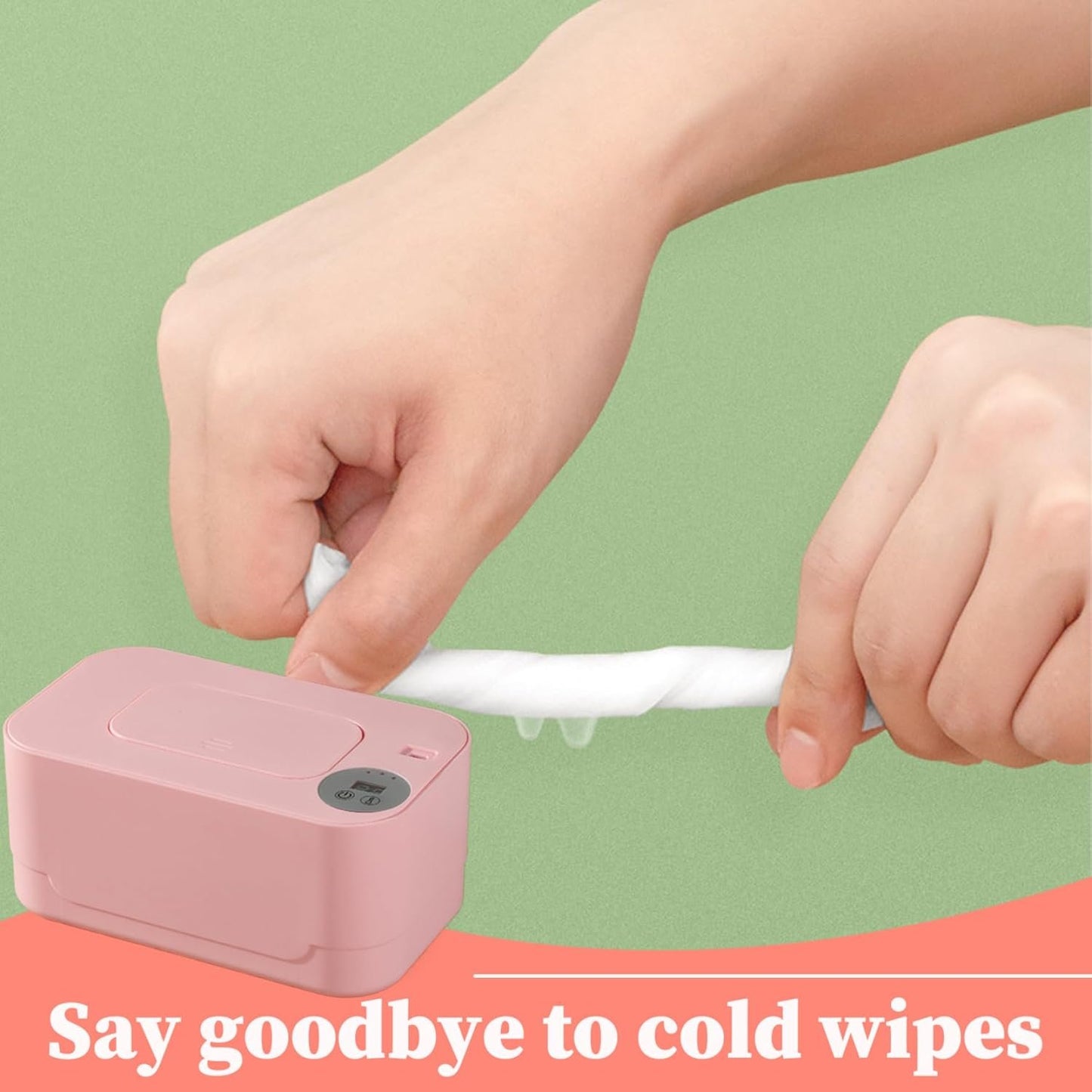 Baby Wipe Warmer Thermostat Diaper Wipe Warmer Adjustable Wipes Warmer USB Heating Wet Wipes Warmer Large Wipe Holder for Baby Nursery Baby Wipe Warmer