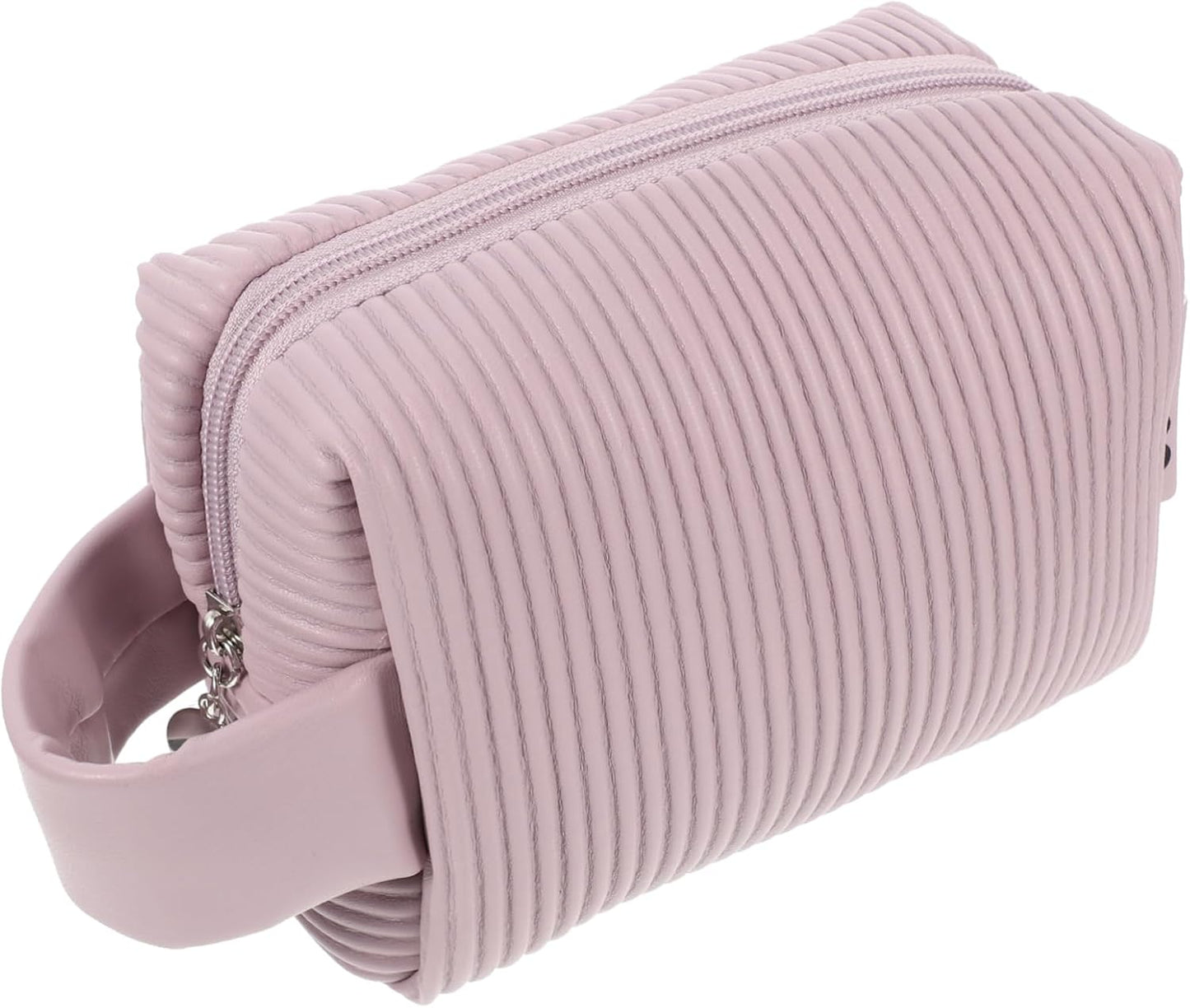 Cosmetic Bag Hand Makeup Bag Make Up Bag Bags Capacity Makeup Bag Make Up Bag Make up Bag Toiletry Bag Tote Bag for Makeup Accessory Pink Leather, pink, modern
