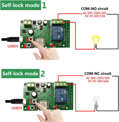 eWeLink DC5V 12V 24V 32V WiFi Switch Wireless Relay Module Smart Home Automation Modules Phone APP Remote Control Timer Switch Alexa Google Home Voice Control for Access Control System