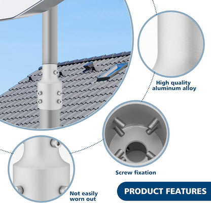 Starlink Pipe Adapter，Designed for Starlink Second-Gen Antenna, Mast Reducer Pipe Adapter, Suitable for TV Mast and Satellite Mast (2.5 Inch)