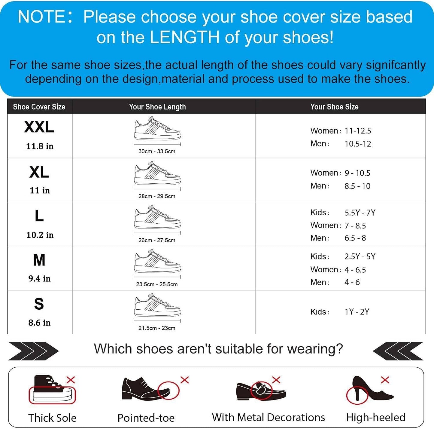 Waterproof Shoes Cover, Portable Non-Slip Rain Snow Boots Shoes Cover, Reusable Women Men TPE Rubber Sole Overshoes Protectors for Outdoor Cycling Travel （Grey）