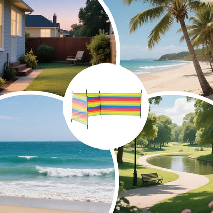 Beach Wind Blocker, Camping Privacy Screen, Windproof Shelter Barrier Shade, Portable Outdoor Gear, Travel Accessories for Vacation, Fishing, Backyard Fun and Relaxation
