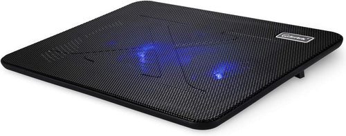 Laptop Cooling Pad, Coolertek Portable Slim Quiet Laptop Notebook Cooler Cooling Pad Stand with 2 Blue LED Fans, USB Powered, Adjustable Angled, Fits 11-14 Inche
