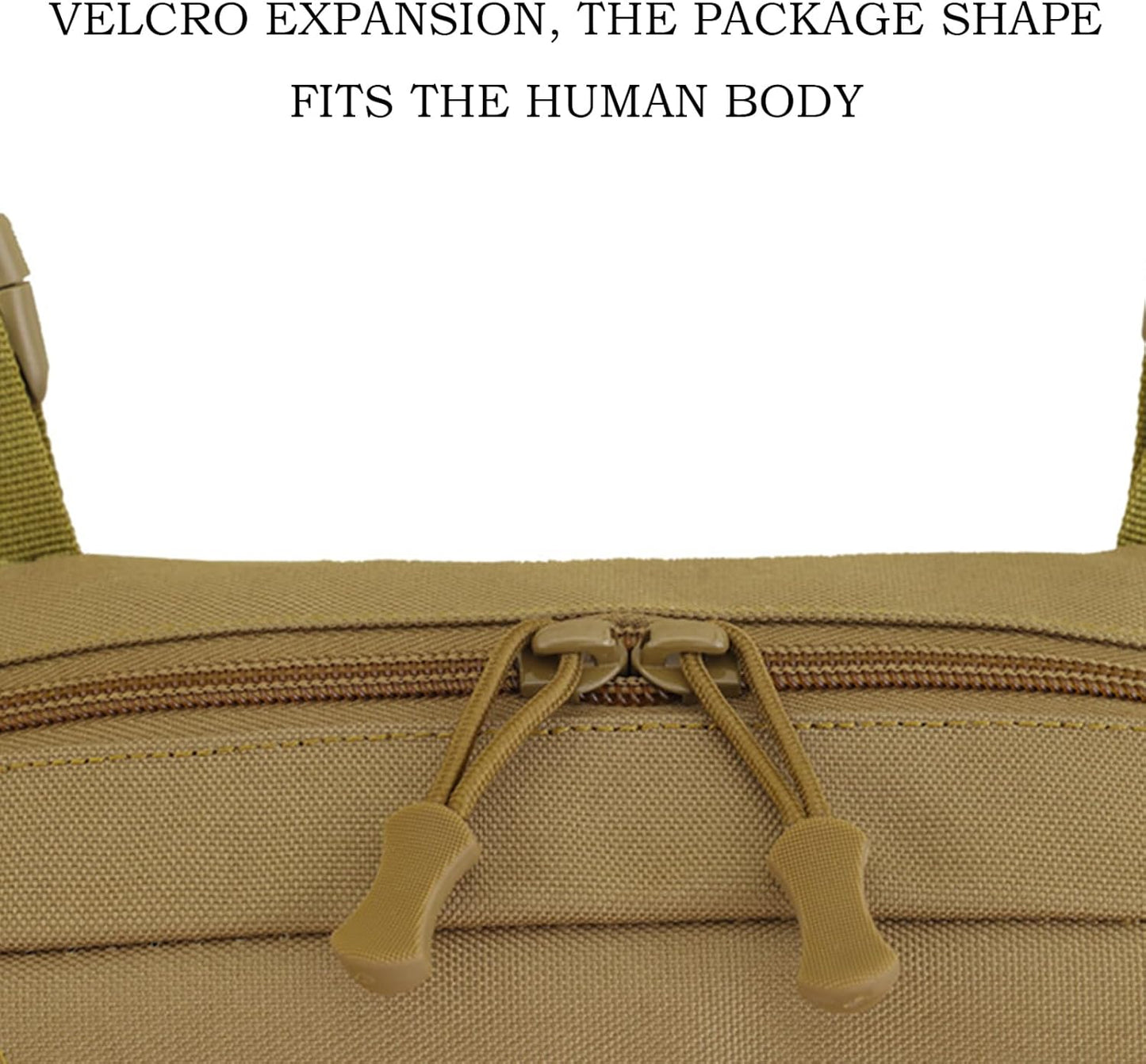 Running Chest Bag, Cycling Waistcoat Pack, Anti Theft Lightweight Gear, Secure Storage Vest, Black, Khaki, Ideal for Hiking, Biking, Fishing, Hunting, Outdoor Travel Adventures, Khaki, Please refer to
