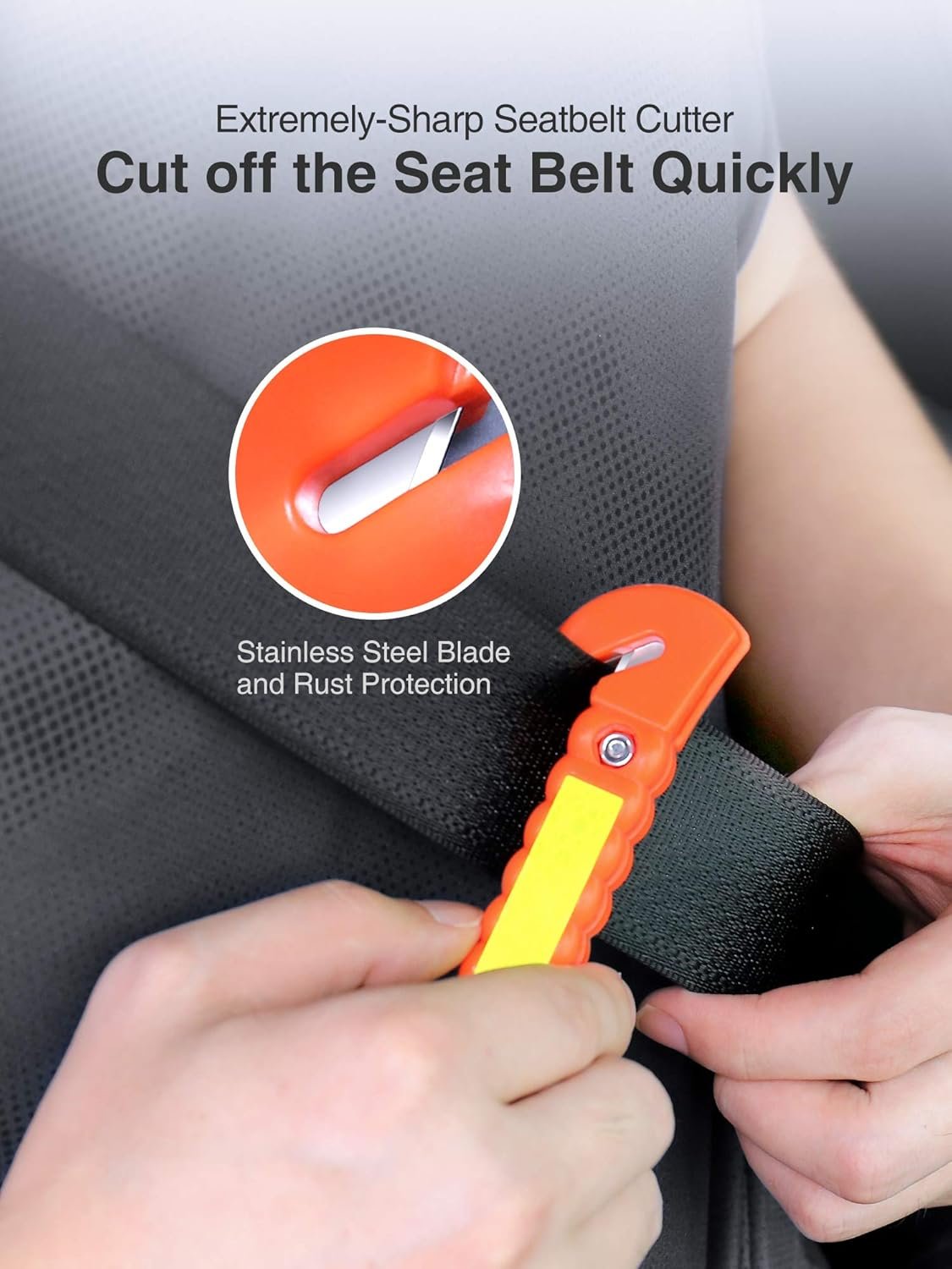 Luxtude Car Window Breaker, Glass Breaker, Window Breaker Seatbelt Cutter, Car Escape Tool, Emergency Glass Hammer, Window Punch Seatbelt Cutter, Life Rescue Tools Kit, 2 Packs