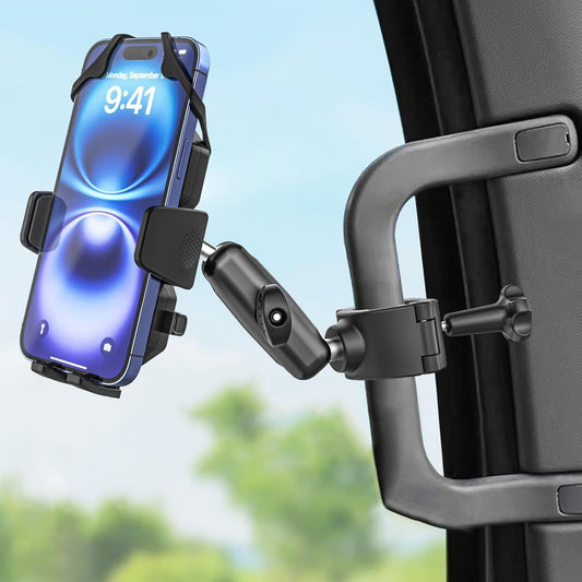 Kolasels A Pillar Grab Handle Phone Mount for Car/Truck [Shockproof Metal Arm] Universal Phone Clip Phone Holders for Your Car, Truck, Picku, Suv, Van, Excavator, Front Loader, Fit for iPhone 16 15 14