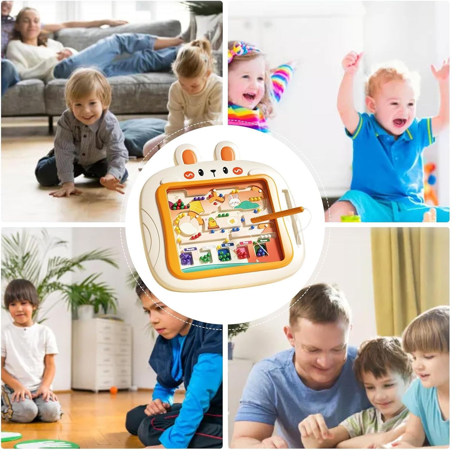 mivceklw Magnetic Color Maze Toy, Counting & Matching Puzzle, Magnetic Drawing Board, Color & Number Learning Game, Skill Development and Educational Play