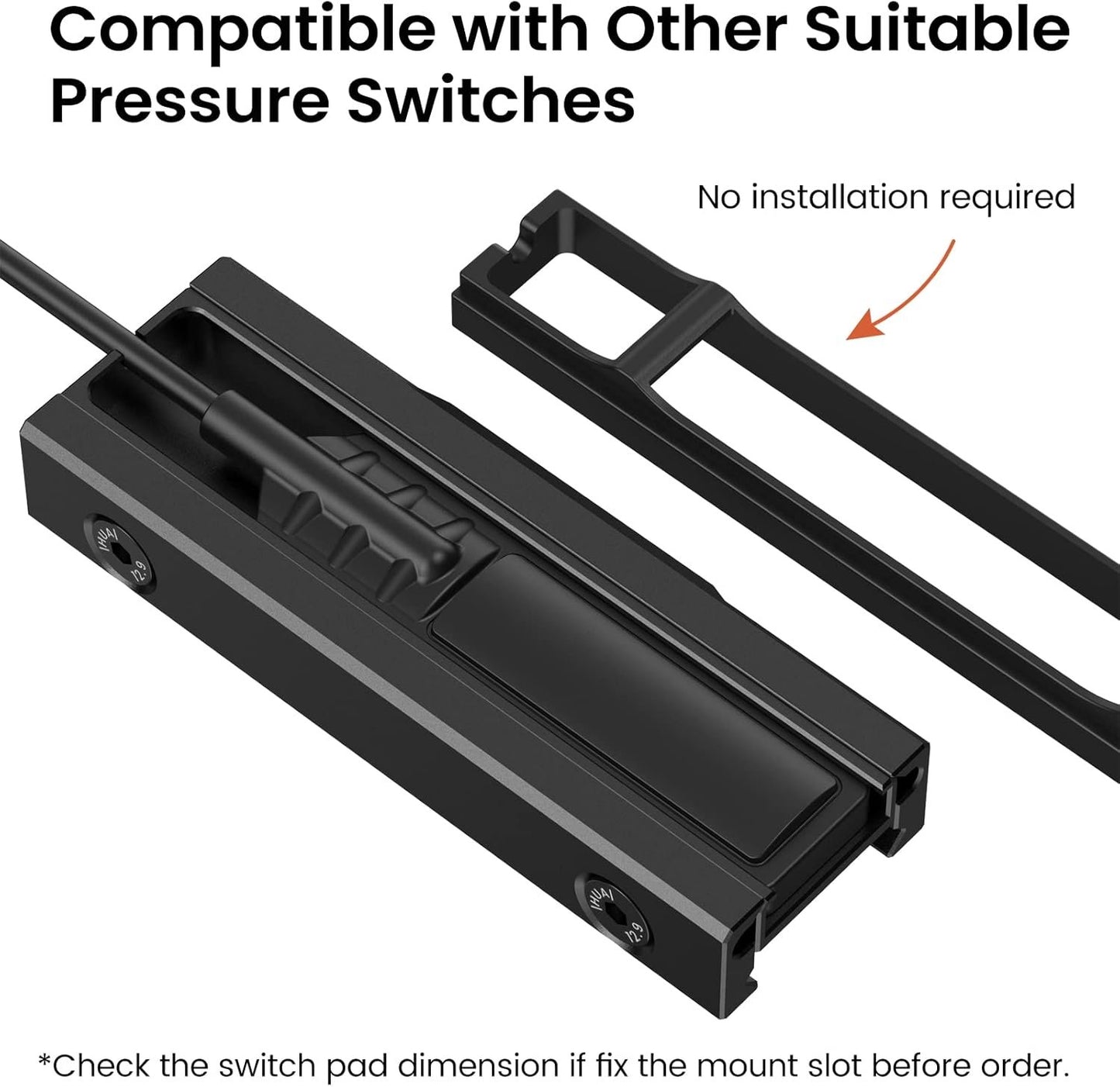 Guardtier PSM-P3 Picatinny Pressure Switch Mount Plate for Tactical Flashlight Pressure Pad, Compatible with Scout Light Press Switch FL11 Series Flashlight