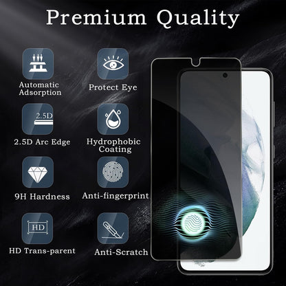 Privacy Screen Protector for Samsung Galaxy S21 5G, Shatterproof Tempered Glass Accessories, Anti Spy Tempered Glass Film, Case Friendly Ultra Resistant 9H Hardness Anti-Glare HD Black -2 Pack