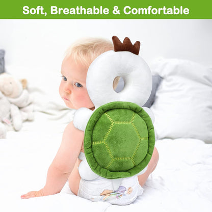 Mounting UP Baby Toddler Head Protector Backpack Head Safety Pad Adjustable Backpack Baby Head Protection Wear for Infant Toddler & Walker Walking & Crawling Cute Tortoise CA