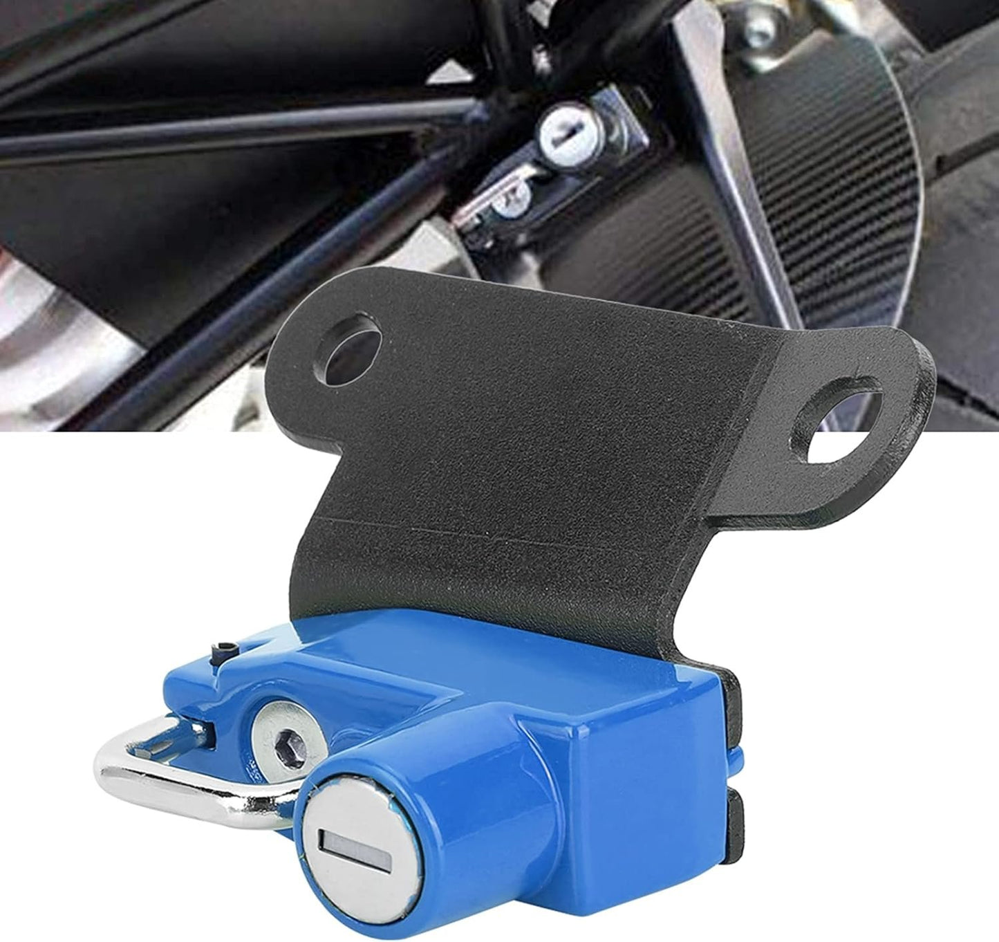 Anti-Theft Aluminium Legungshelm Helm Helm Helm Lock Lock Hook for Superduke R 1290 2014 Motorcycle Helmet Safety for Anti-Heft Protection (Blue)