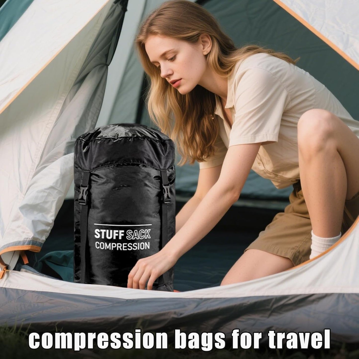 Compression Bags for Sleeping Bag, Waterproof Travel Compression Bags, Lightweight Hiking Supplies, Outdoor Gear for Marine Activities