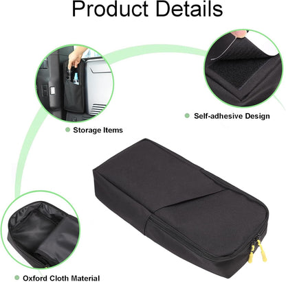 PIUGILH Rear Trunk Side Storage Organizer Bag Compatible with Land Rover Defender 90 110 130 2020-2024 Accessories, Interior Trunk Storage Organizer,Black