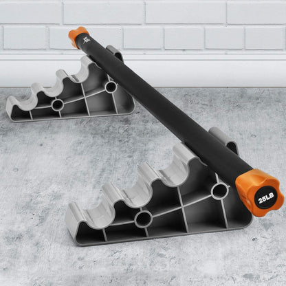 Yes4All Weighted Bar Rack/Weighted Bar Holder Storage for Home Gym, Garage Gym, Fitness Accessory Suitable for Holding Weighted Bars, Aerobic Bars - Pair