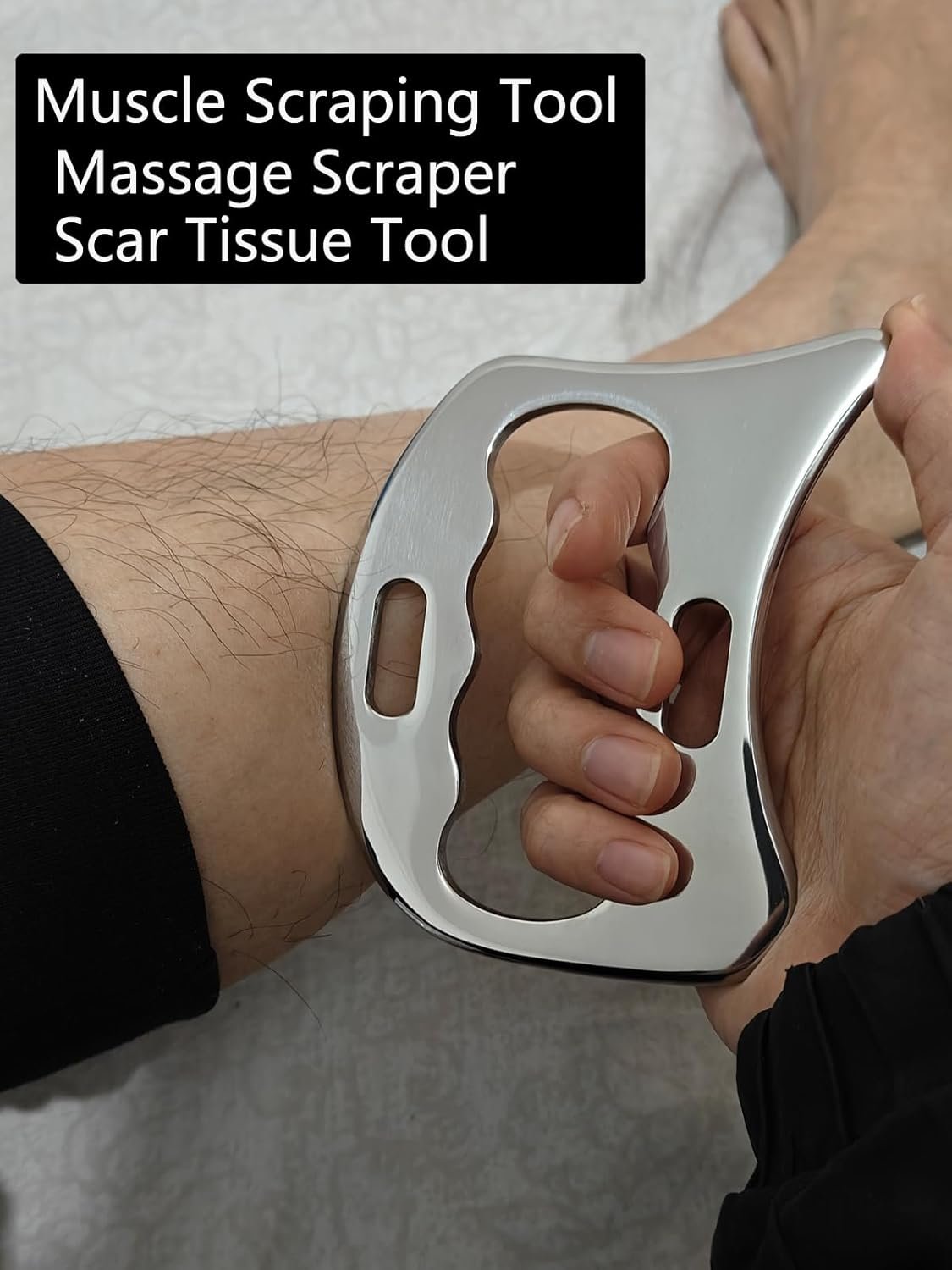 Robulove 4 in 1 Muscle Scraper Stainless Steel gua sha Massage Tool iastm Tool Set (4-Piece) Scraping Massage Tools for Physical Therapy deep Soft Tissue