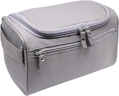 Travel Beauty Case Men Women Hanging Toiletry Bag Travel Bag with Hook Waterproof Portable Travel Organizer Clutch Make Up Cosmetic Makeup, grey