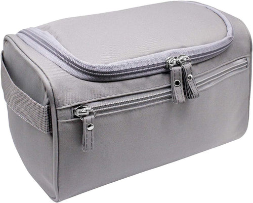 Travel Beauty Case Men Women Hanging Toiletry Bag Travel Bag with Hook Waterproof Portable Travel Organizer Clutch Make Up Cosmetic Makeup, grey