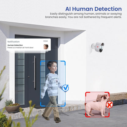 1080P Security Camera Wireless Outdoor with 2-Way Talk for Home Security, Color Night Vision, PIR Motion Detection, Cloud Storage, Live View Bullet Surveillance Cam