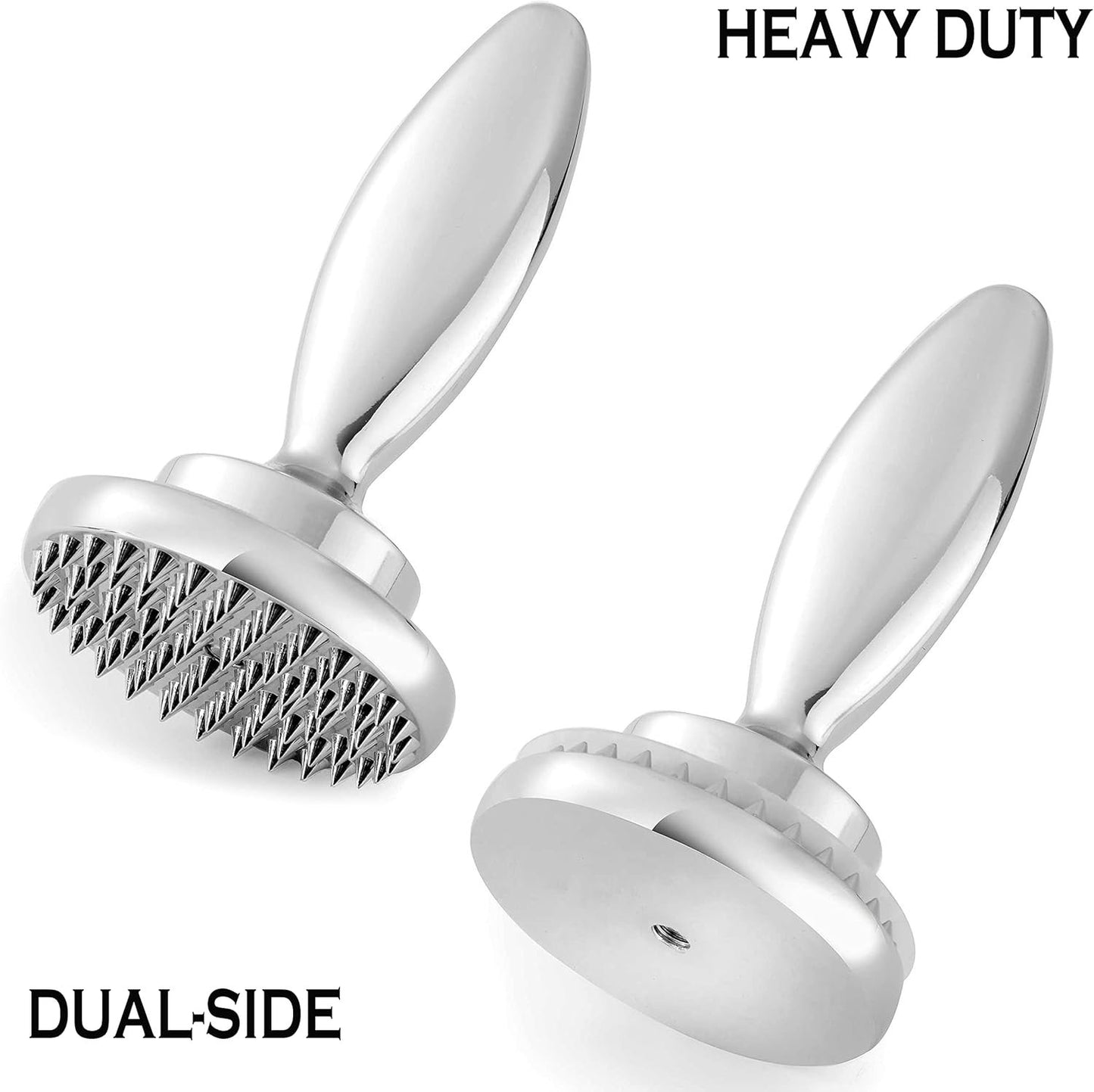 Reversible Meat Tenderizer and Pounder Commerical Dual Sided Meat Tenderizer Mallet Marinating Prep Tool