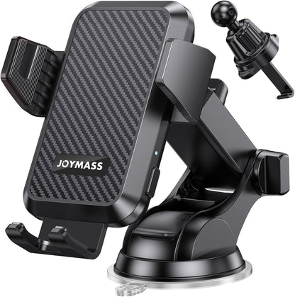 Wireless Car Charger, Phone Holders, 15W Auto Clamping Phone Mount Car Accessories for iPhone 16 15 14 13 12 Mini Pro Max 11, Samsung Galaxy S24 Ultra S23 S22+ Note 20, etc - Dark Black