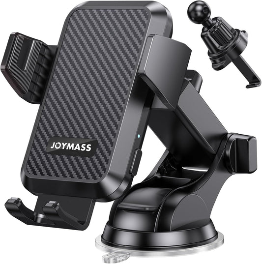 Wireless Car Charger, Phone Holders, 15W Auto Clamping Phone Mount Car Accessories for iPhone 16 15 14 13 12 Mini Pro Max 11, Samsung Galaxy S24 Ultra S23 S22+ Note 20, etc - Dark Black
