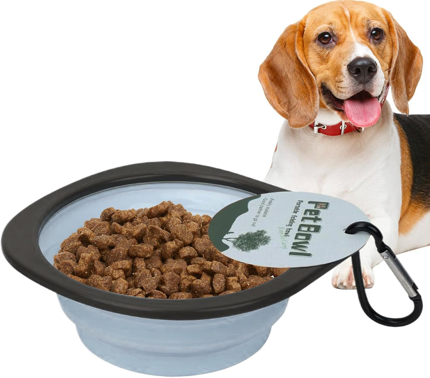 Ciotola per cani | Ciotola pieghevole da viaggio per cani | Piatto da viaggio pieghevole per cibo e acqua per animali domestici | Alimentatore portatile in silicone per cani e gatti, ideale per
